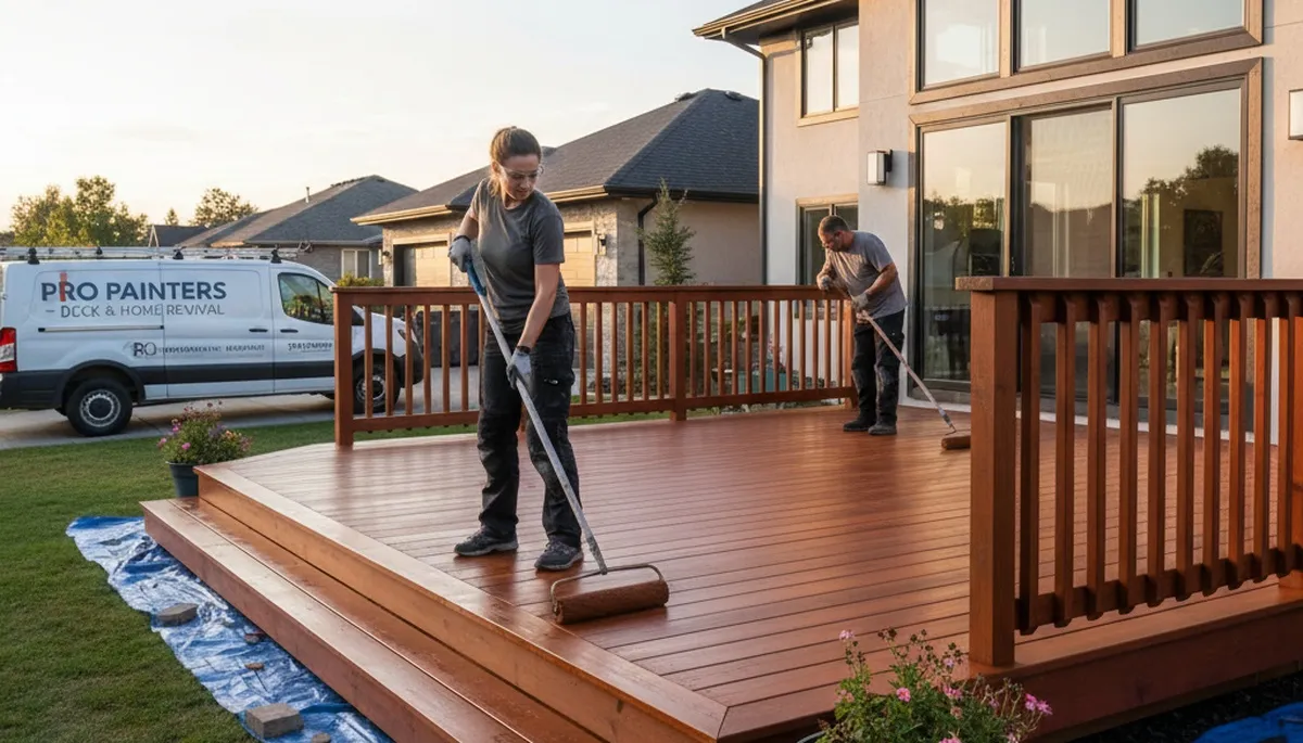 La Jolla, CA deck staining service protecting wood decks from sun, salt air, and moisture